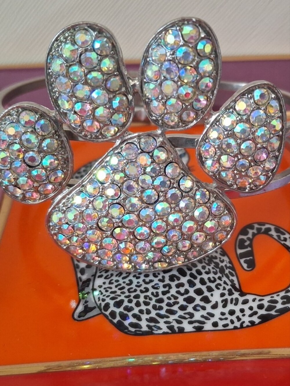 Crystal Paw Bracelet - Iridescent